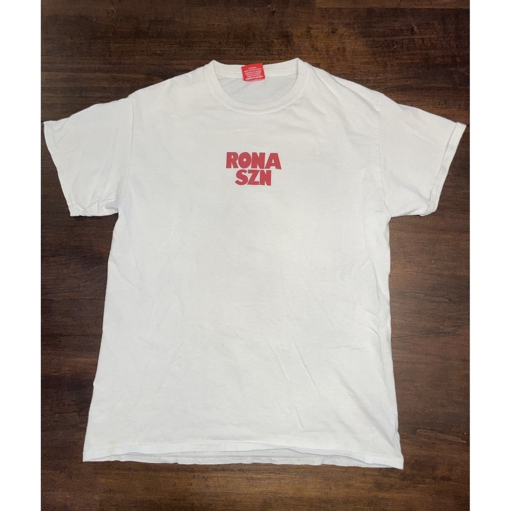 Rona Szn Jaws Nelk Boys Full Send White T Shirt Size Medium
